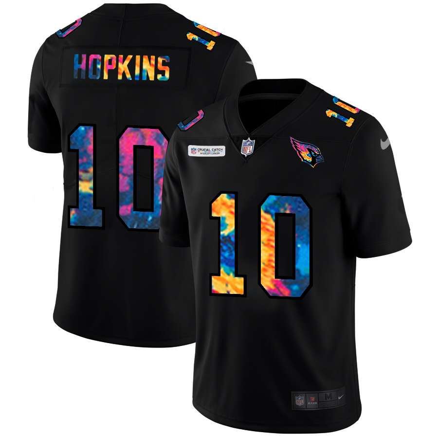 NFL Arizona Cardinals #10 DeAndre Hopkins Men Nike MultiColor Black 2020 Crucial Catch Vapor Untouchable Limited Jersey->arizona cardinals->NFL Jersey